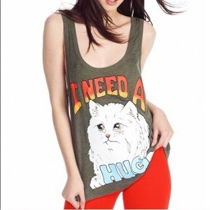 Wildfox i need a cat hug tank size small